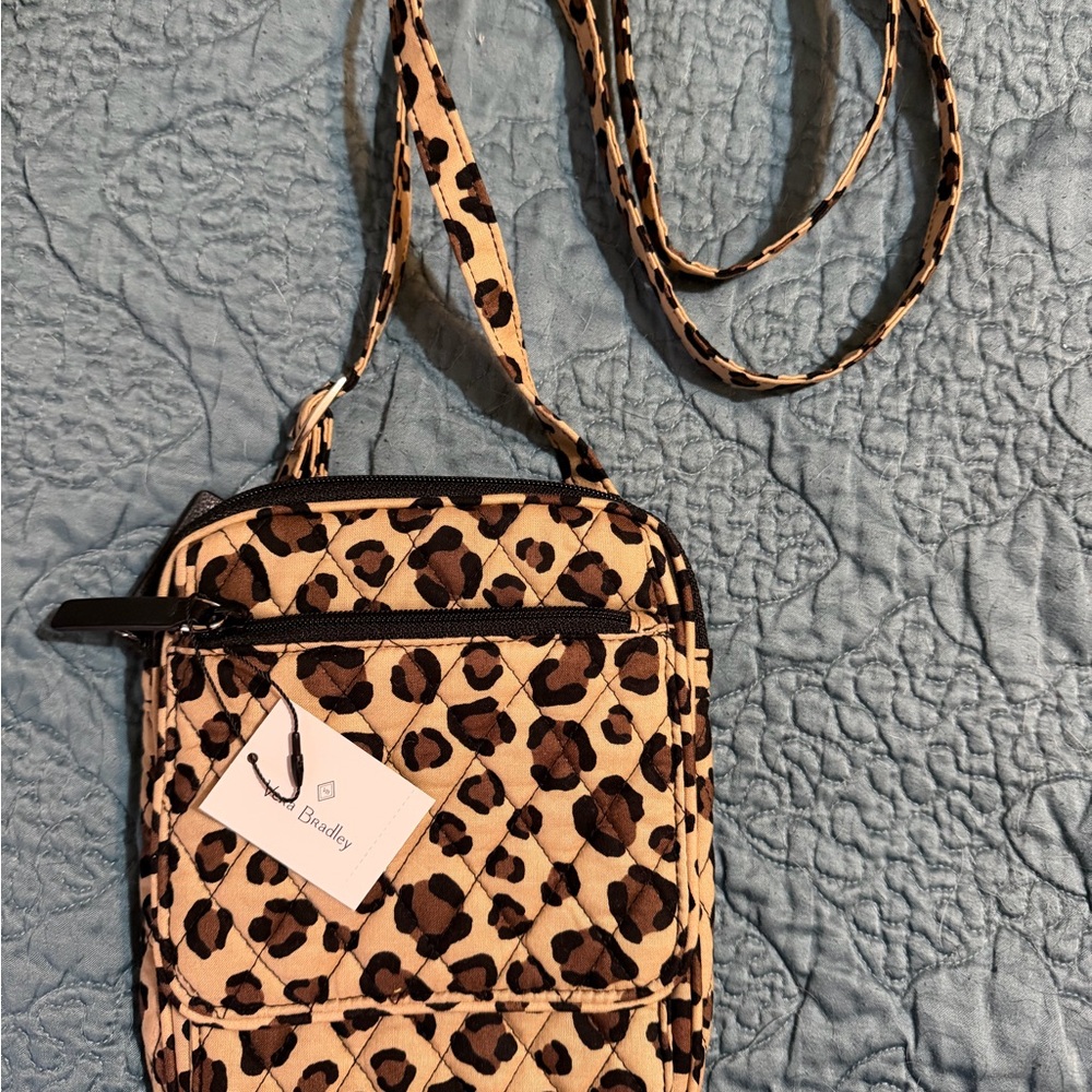 Vera Bradley Leopard Print Crossbody mini hipster Bag